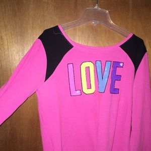 Justice LOVE long sleeve shirt